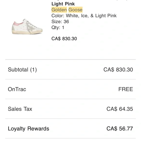 Golden Goose White and Pink Star Sneakers - Picture 10 of 10